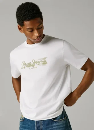Camiseta de corte regular con estampado de logotipo