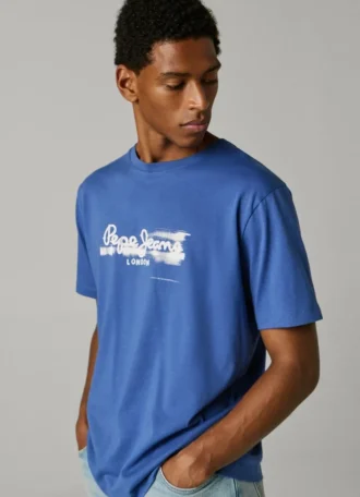 Camiseta de corte regular con estampado de logotipo