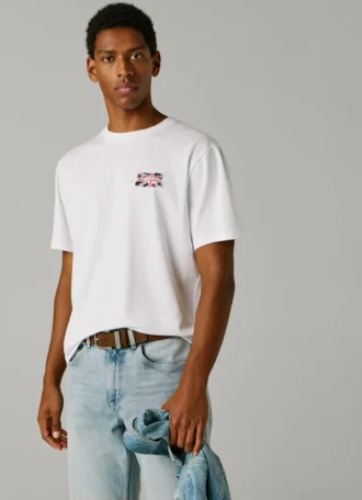 Camiseta de corte regular con estampado de logotipo