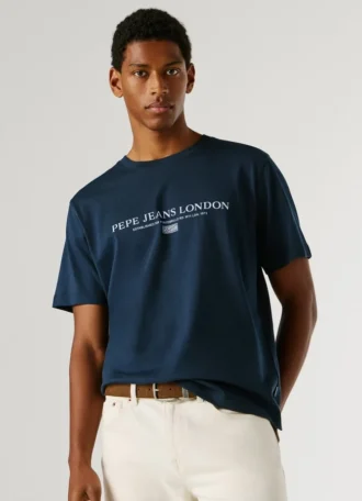 Camiseta de corte regular con estampado de logotipo