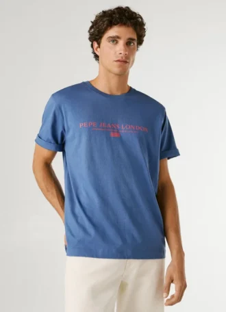 Camiseta de corte regular con estampado de logotipo