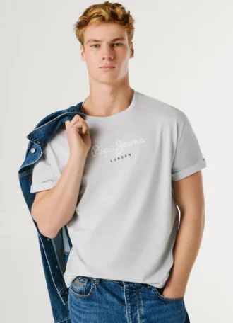 Camiseta de corte regular con estampado de logotipo