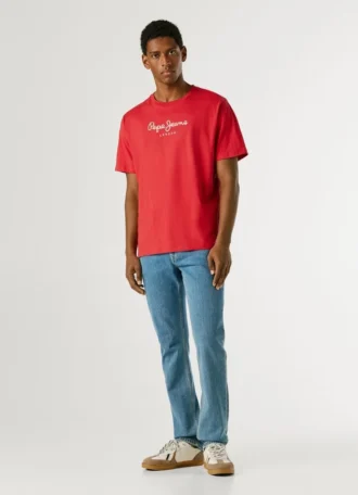 Camiseta de corte regular con estampado de logotipo