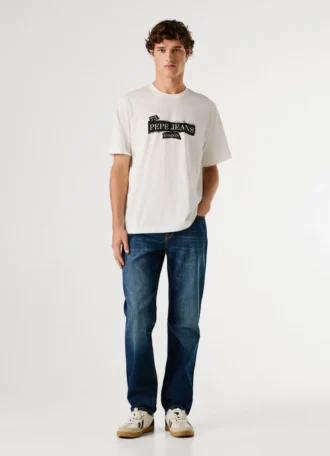 Camiseta de corte regular con estampado de logotipo