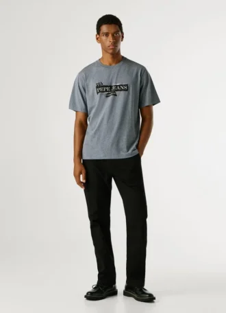 Camiseta de corte regular con estampado de logotipo