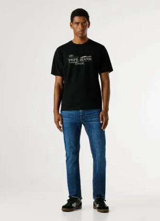 Camiseta de corte regular con estampado de logotipo