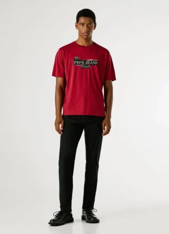 Camiseta de corte regular con estampado de logotipo