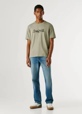 Camiseta de corte regular con estampado de logotipo