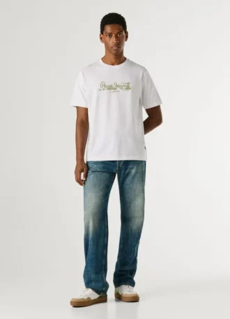 Camiseta de corte regular con estampado de logotipo