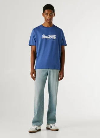 Camiseta de corte regular con estampado de logotipo