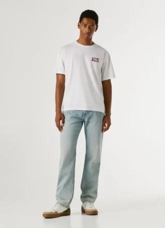 Camiseta de corte regular con estampado de logotipo