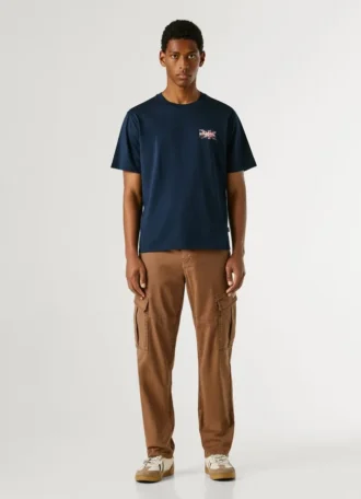 Camiseta de corte regular con estampado de logotipo