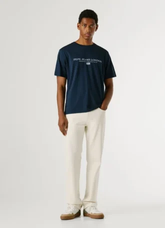Camiseta de corte regular con estampado de logotipo
