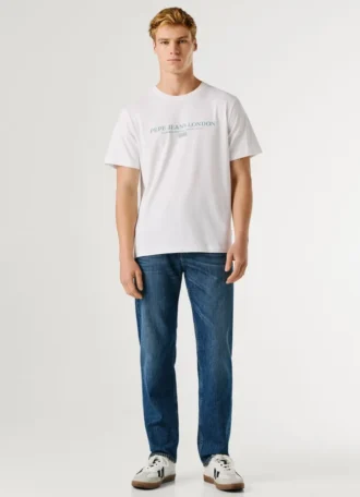 Camiseta de corte regular con estampado de logotipo