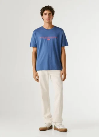 Camiseta de corte regular con estampado de logotipo