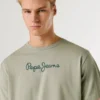 Camiseta de corte regular con estampado de logotipo Camiseta de corte regular con estampado de logotipo