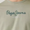 Camiseta de corte regular con estampado de logotipo Camiseta de corte regular con estampado de logotipo