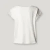 Camiseta de cuello redondo con flecos Camiseta de cuello redondo con flecos