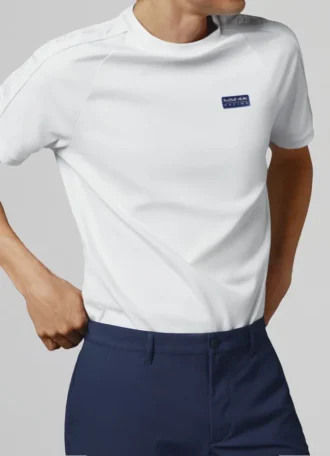 Camiseta de manga raglán de punto entrelazado