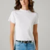 Camiseta de punto calado con logotipo bordado Camiseta de punto calado con logotipo bordado