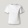 Camiseta de punto calado con logotipo bordado Camiseta de punto calado con logotipo bordado