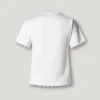 Camiseta de punto calado con logotipo bordado Camiseta de punto calado con logotipo bordado