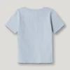 Camiseta de punto Pointelle con cuello redondo