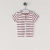 Camiseta de rayas con cuello acanalado