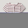 Camiseta de rayas con cuello acanalado