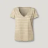 Camiseta de rayas con cuello en V