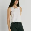 Camiseta de tirantes con tachuelas