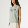 Camiseta sin mangas con logotipo calado