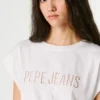 Camiseta sin mangas con logotipo calado