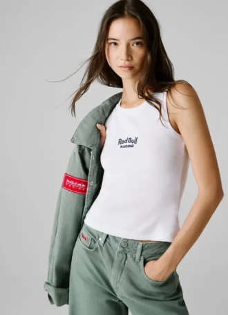 Camiseta sin mangas de canalé