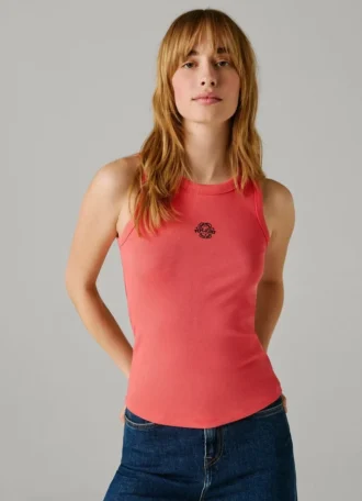 Camiseta sin mangas de canalé