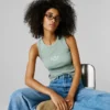 Camiseta sin mangas de canalé Camiseta sin mangas de canalé