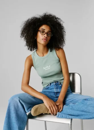 Camiseta sin mangas de canalé
