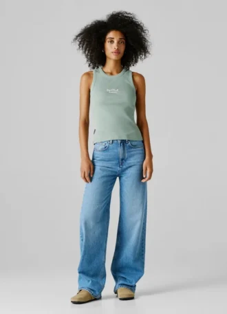 Camiseta sin mangas de canalé
