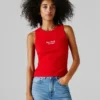 Camiseta sin mangas de canalé