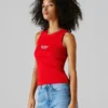 Camiseta sin mangas de canalé