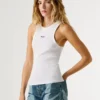 Camiseta sin mangas de canalé Camiseta sin mangas de canalé