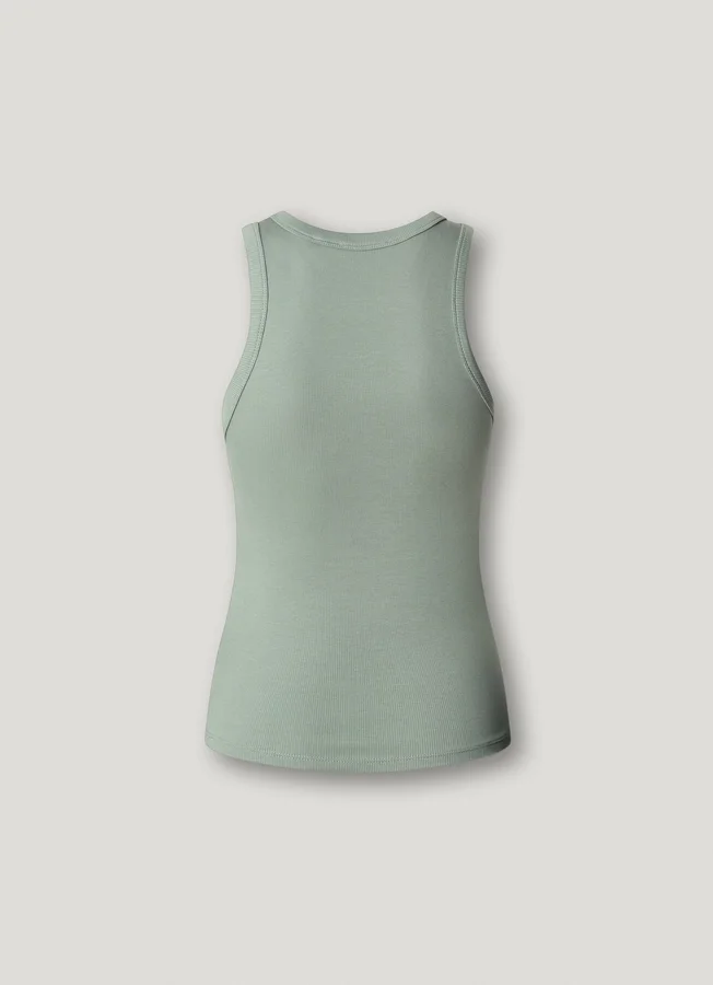 Camiseta sin mangas de canalé Camiseta sin mangas de canalé