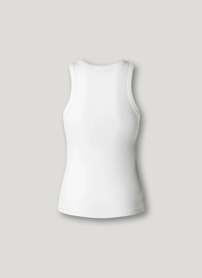 Camiseta sin mangas de canalé Camiseta sin mangas de canalé
