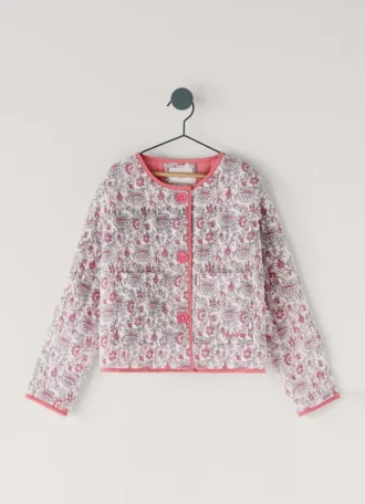 Chaqueta acolchada con estampado floral