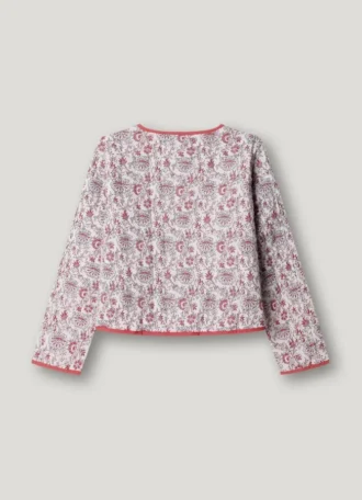 Chaqueta acolchada con estampado floral