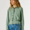 Chaqueta bomber con cuello de camisa