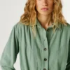 Chaqueta bomber con cuello de camisa