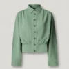 Chaqueta bomber con cuello de camisa
