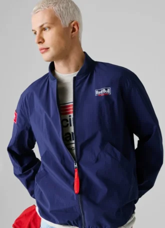 Chaqueta bomber con estampado en la espalda