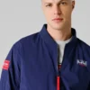 Chaqueta bomber con estampado en la espalda